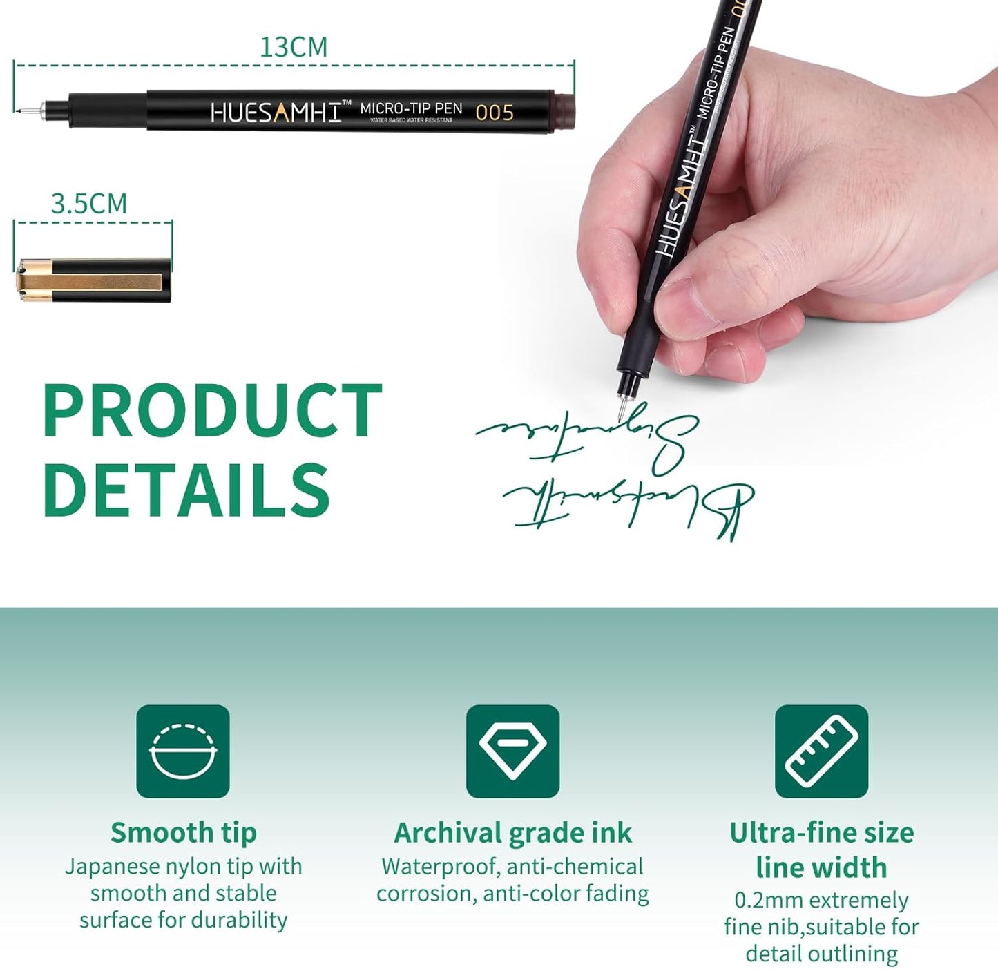 005 Micro Pen 23 Colors and 3 Black 0.20mm Fine Tip Waterproof Ink FineLiner Pens for Art Illustration Sketching, Anime Bullet Journal and Technical Drawing