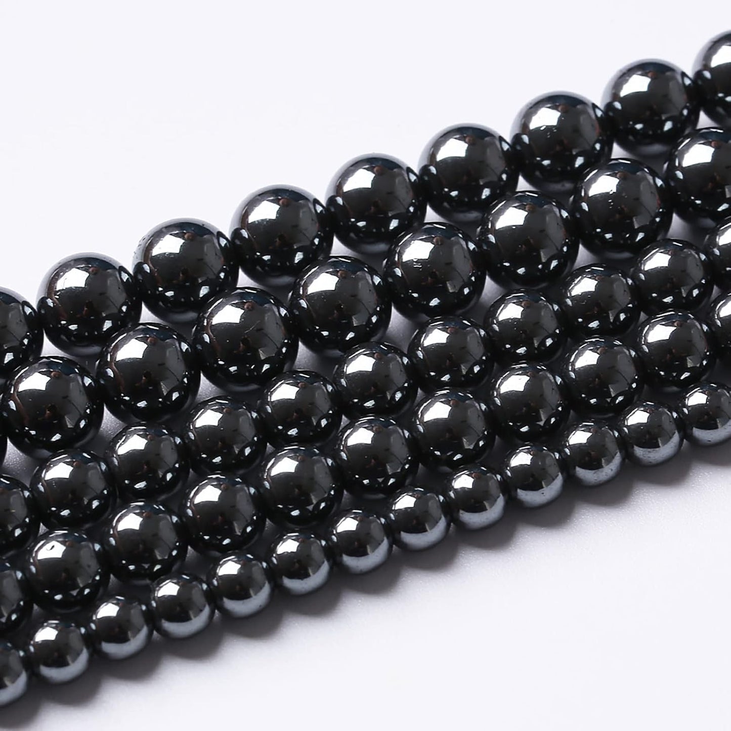 51pcs 8mm AAA Black Hematite Beads Natural Stone Gemstone Round Loose Beads for Jewelry Making DIY Bracelets Necklace Earrings
