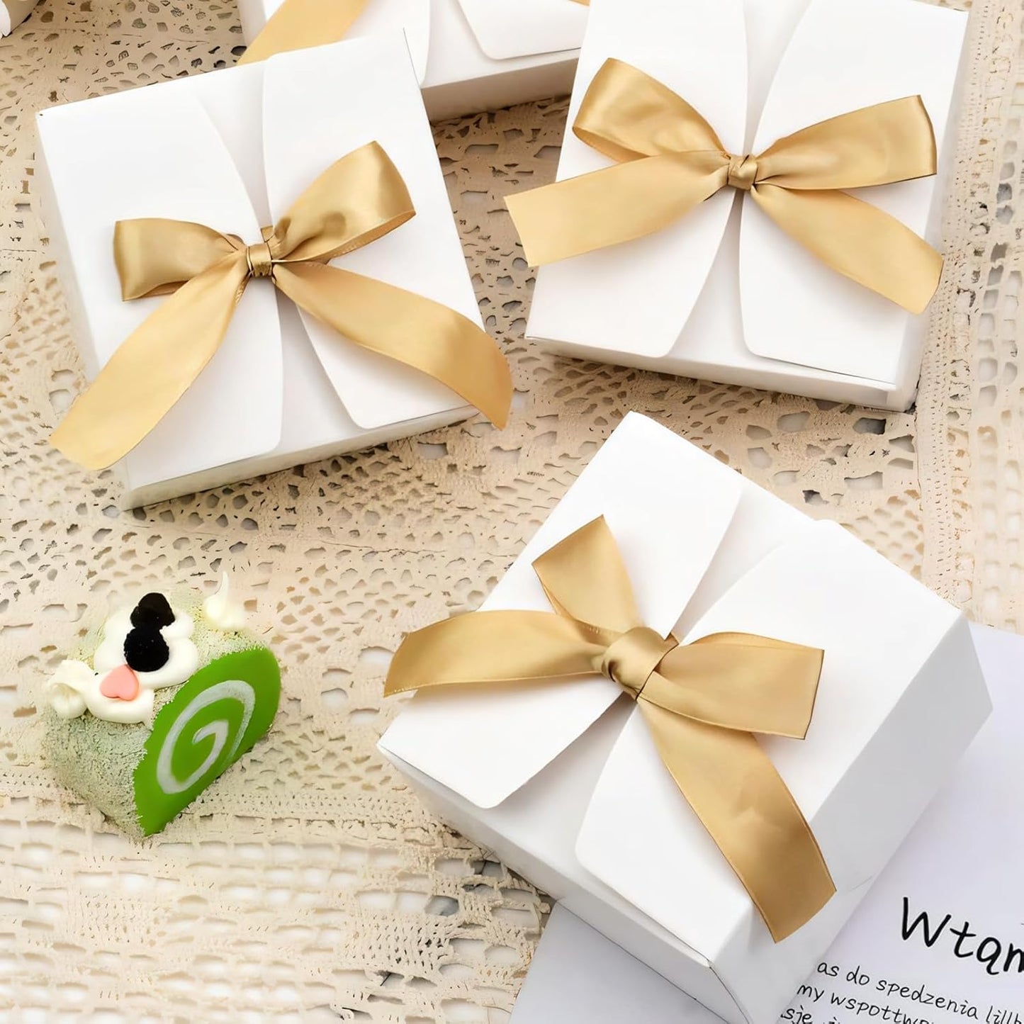 Champagne Gold Satin Ribbon 1/4" X 50 Yards Solid Color Double Faced Ribbons Perfect for Crafts Wedding Decor Bow Making Arts Sewing and More