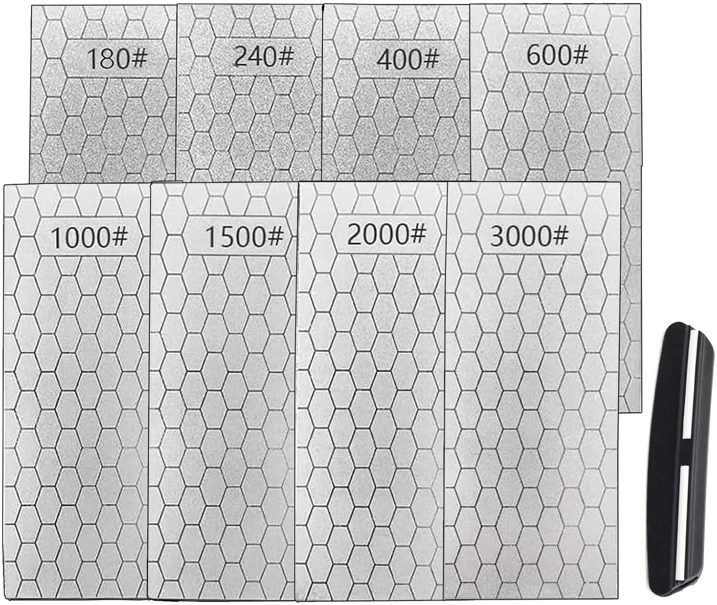 Diamond Sharpening Stone for 6 PCS Diamond Plate Honing Stone for Kitchen Sharpening Dull Knives Grindstone (SET-A)