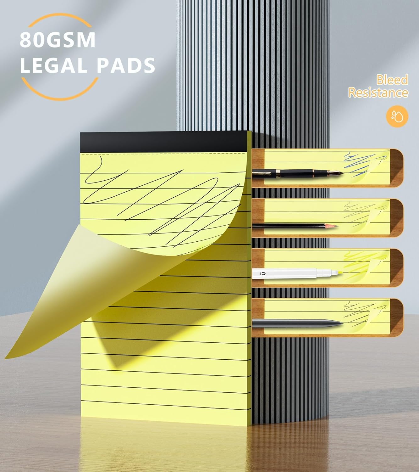 12 Pack Note Pads 3x5 Inch, Small Notepad, Pocket Notepads for Daily Planning, Memo Pads Lined Paper for Grocery List Shopping List, Perforated Yellow Writing Pads, Scratch Pads, 30 Sheet/Note Pad