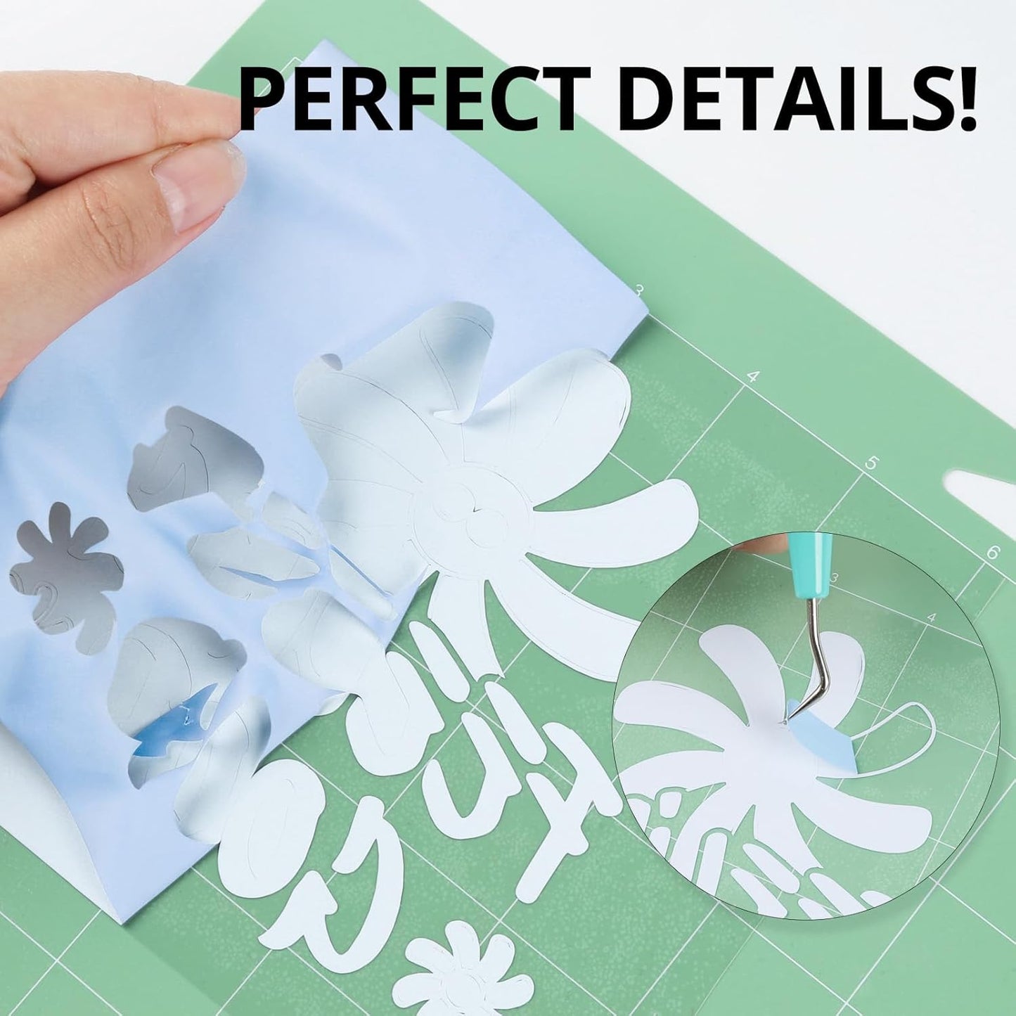 HTVRONT HTV Heat Transfer Vinyl - 12" x 8ft Blue HTV Vinyl for Shirts, Iron on Vinyl Compatible with Cricut Cutting Machine - Easy to Cut & Weed for Heat Transfer Design (Pale Blue)