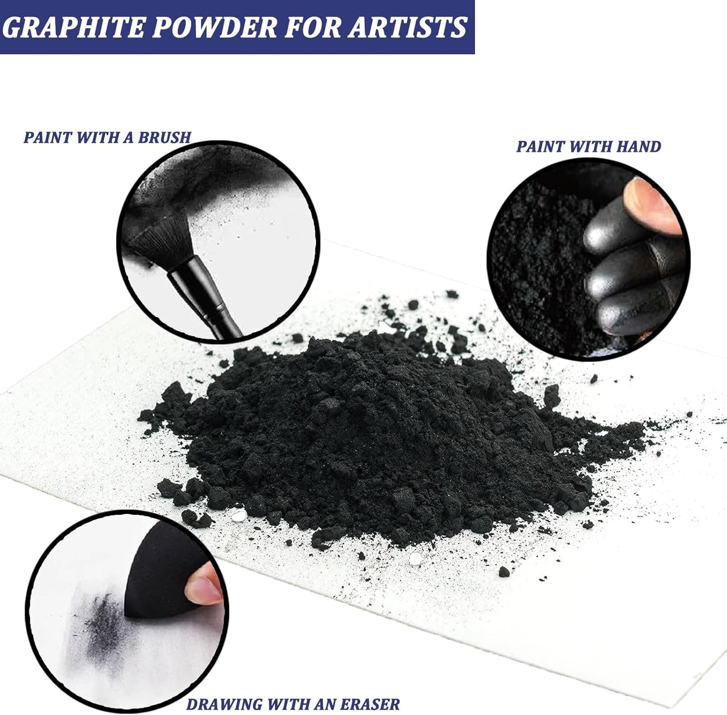 1.1 LBS Microfine Pure Graphite Powder, 3000 Grit Powdered Graphite, Dry Powdered Graphite Lubricant, Charcoal Powder for Drawing, Sketching, Pencils, Locks, Bearings