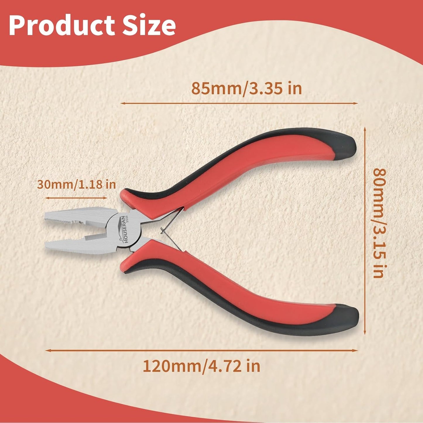 Linemans Pliers 5"-5 Pack Linemans Pliers for Jewelry Making with Spring Loaded for DIY, Craft, Repairing