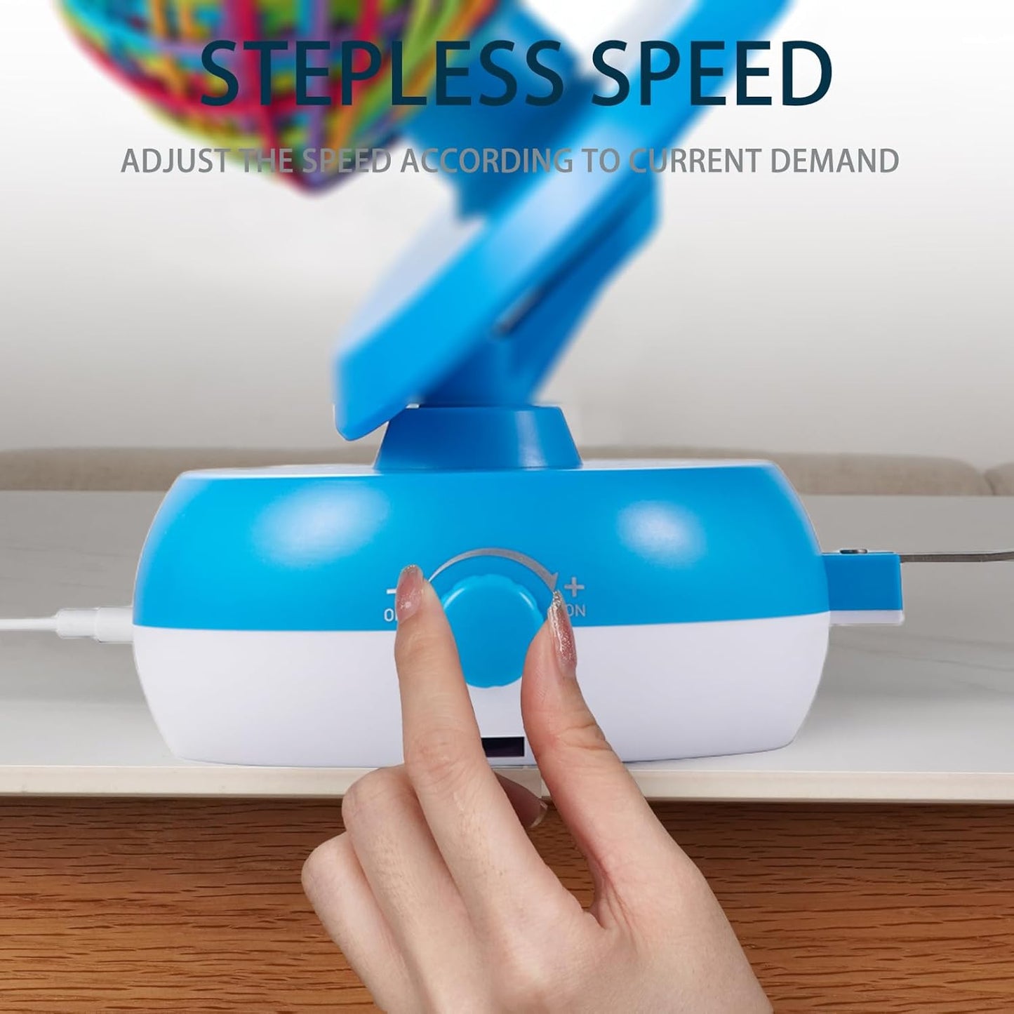 Electric Yarn Ball Winder for Crocheting| 10oz Large Capacity Automatic Yarn Cake Winder Stepless Speed, Adjustable Weaving Ball Winders, Helper for Yarn Collection Lovers, Navy Blue