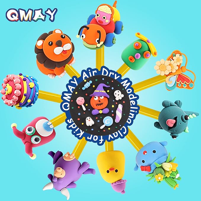 Air Dry Clay kit, EDIFON Modeling Clay Ultra Light Magic Clay with Tools, Safe and Non-Toxic Modeling Clay, Ideal Gift for Kids (48 Colors + Tools)