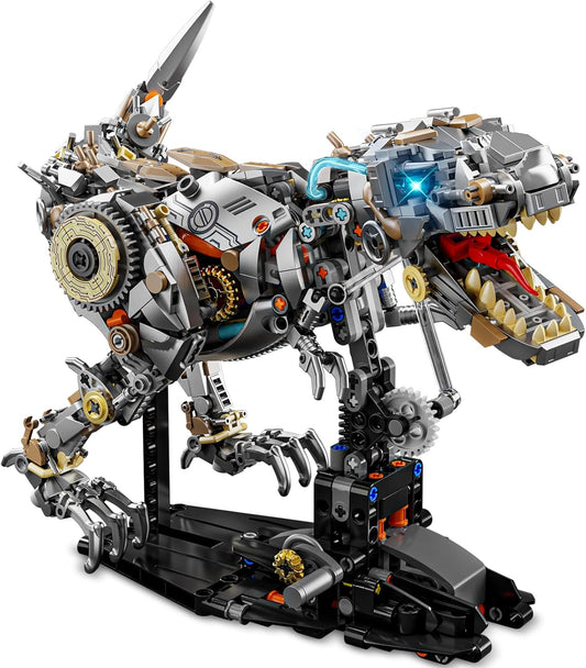Ideas Mechanical Tyrannosaurus Building Set with Light, Creative Jurassic T-Rex Animal Toy for Home Office Decor Compatible with Lego Dinosaur, Gift for Adult Teens Boys 8-12(1268 PCS)