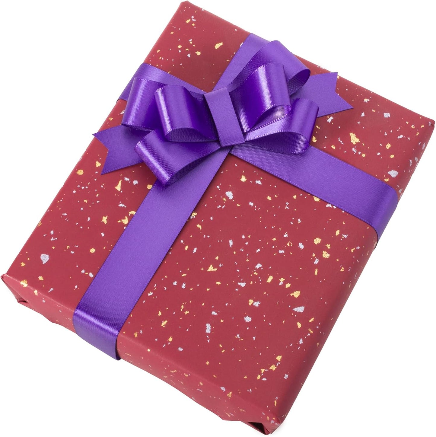 1 Inch Purple Ribbon, 50 Yards Craft Polyester Satin Ribbon Perfect for Gift Wrapping, Handmade Roses, Wedding Party Decorations and DIY Crafts