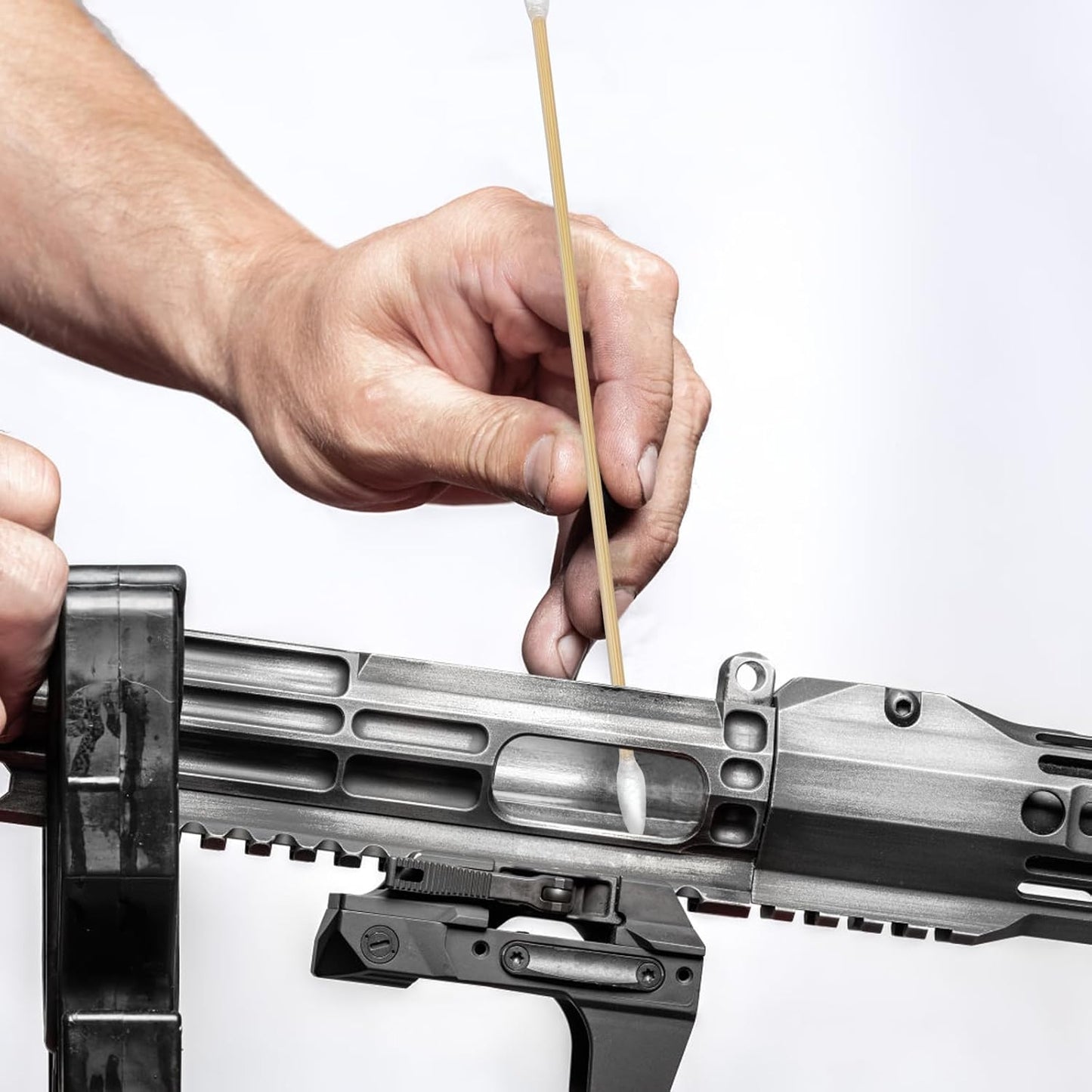 Eyxformula 200/400 Pcs Gun Cleaning Swabs with Double Pointed Tips, 6 Inch Sturdy Bamboo Sticks, Lint Free Long Cotton Swabs for Firearm Maintenance, Precision Cleaning Pistol, Rifle, Handgun, Shotgun