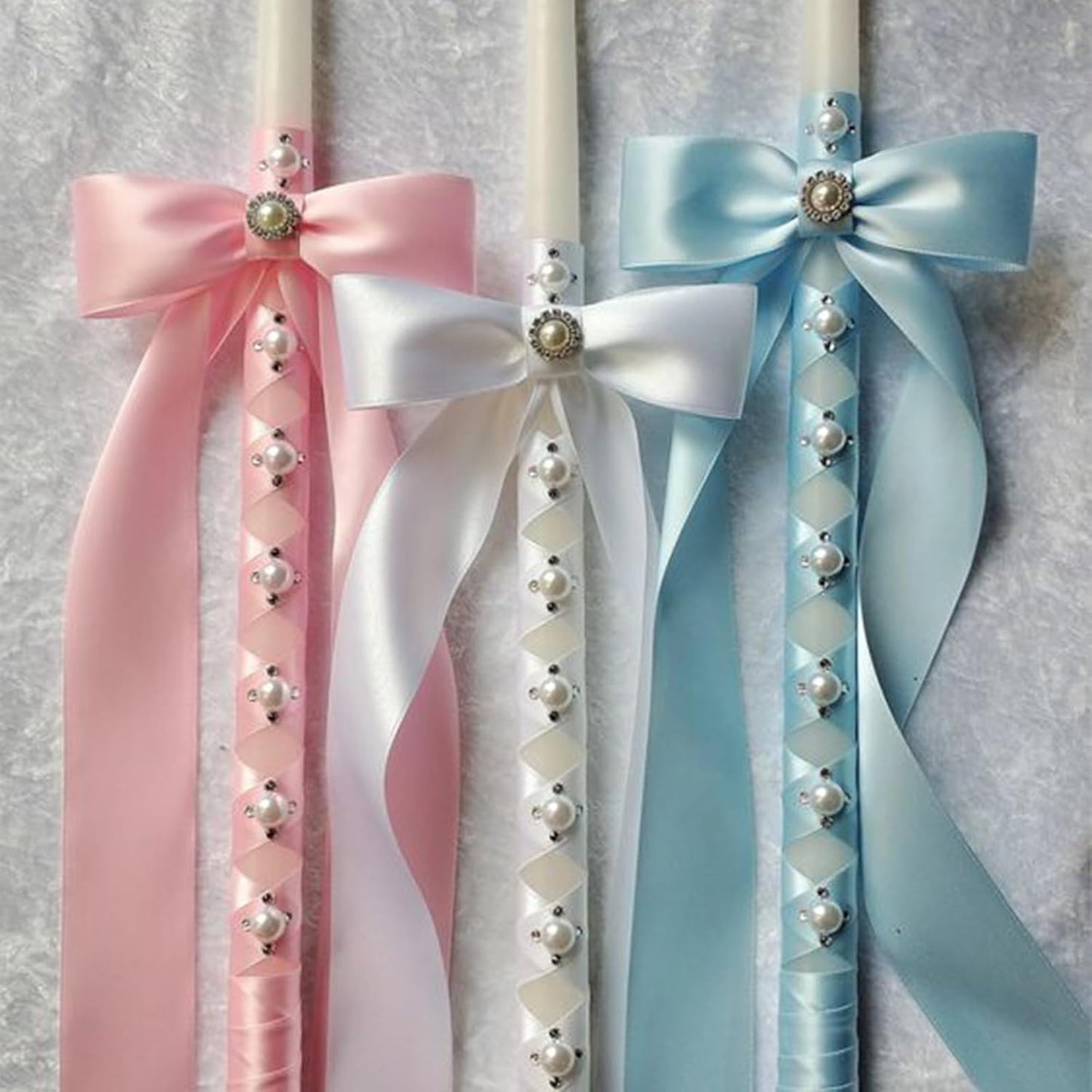 1/8 Inch X 100 Yards Dusty Blue Satin Thin Ribbon Solid Color Double Faced Ribbons Perfect for Crafts Wedding Decor Bow Making Arts Sewing and More