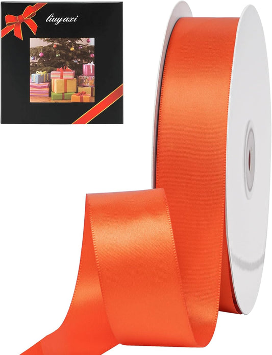 LIUYAXI Torrid Stain Ribbon, 1" X Continuous 50 Yards, Double Faced Fabric Ribbon Perfect for Gift Wrapping Wedding Birthday Party Chair Sash Christmas Hair Floral Craft Sewing