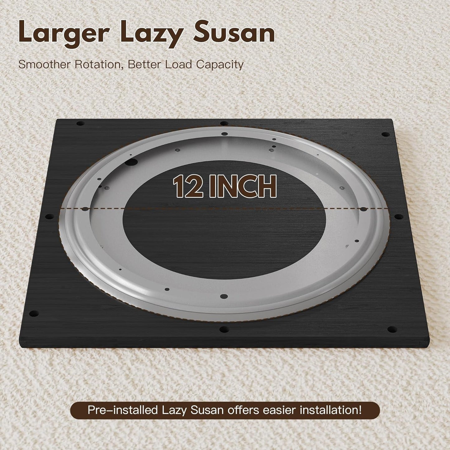 YOWOS Rotating Bookshelf Tower, 360 Display Spinning Bookcase, Bamboo Bookshelf Floor Standing Storage Rack, Wood Narrow Book Shelf Organizer for Kids&Adults (Black, 6 Tier)