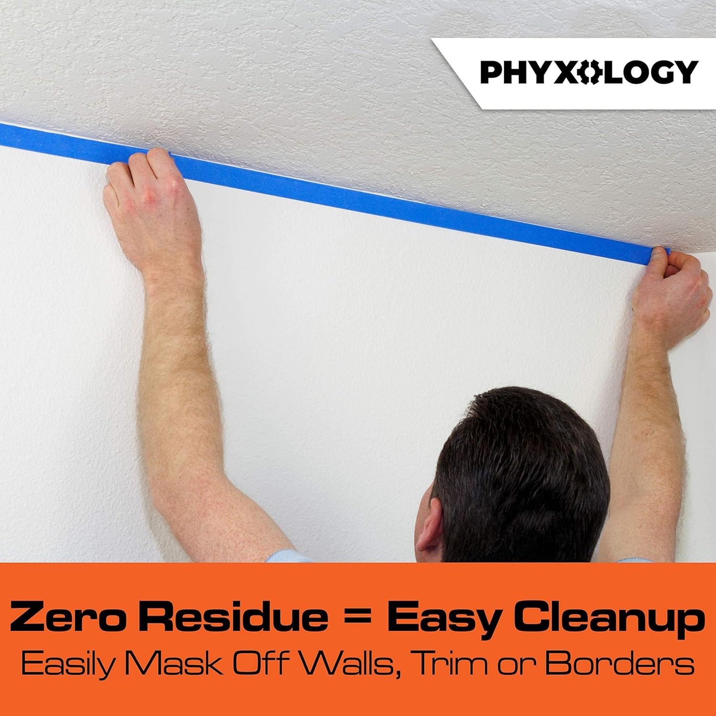 No-Residue 2 Inch, 60 Yard Blue Painters Tape 1 Pk. Easy-Tear, Pro-Grade Removable Masking Tape Great for Home, Office, Commercial Contractor. Clean, Drip-Free Painting w/Wide Crepe Paper Rolls