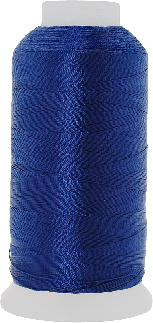 Mandala Crafts Navy Blue Heavy Duty Thread -1500 Yds Tex 70 Thread for Sewing Drapery Jeans Leather Hair - Bonded Polyester Thread Outdoor Marine Upholstery Threads