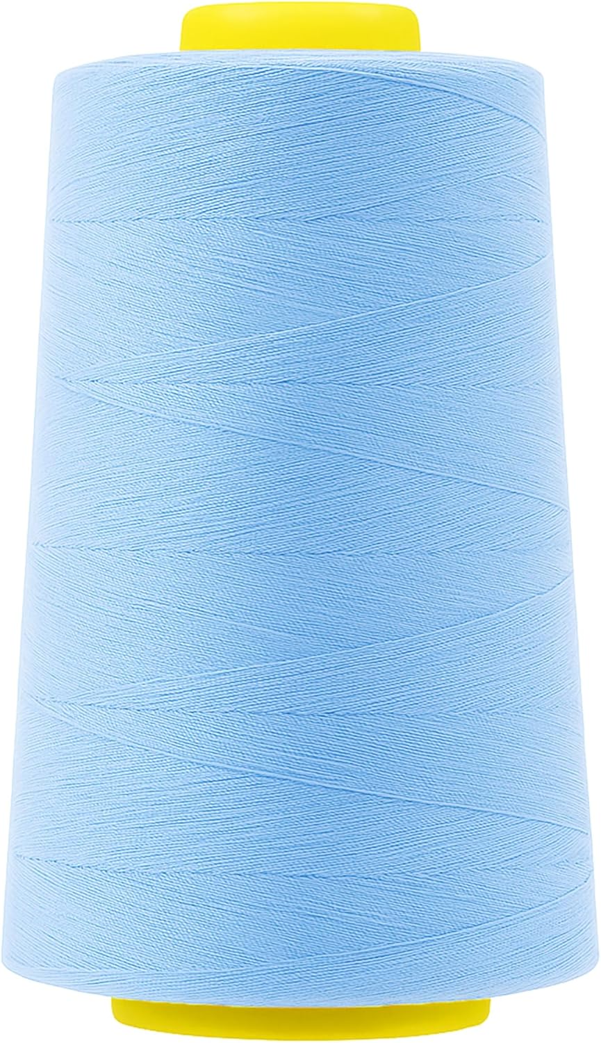 Mandala Crafts 4 Pack of Serger Threads Cones Spools - 40S/2 24000 Yards Polyester Ice Blue Threads for Sergers Machine and Overlock Quilting Sewing Machine