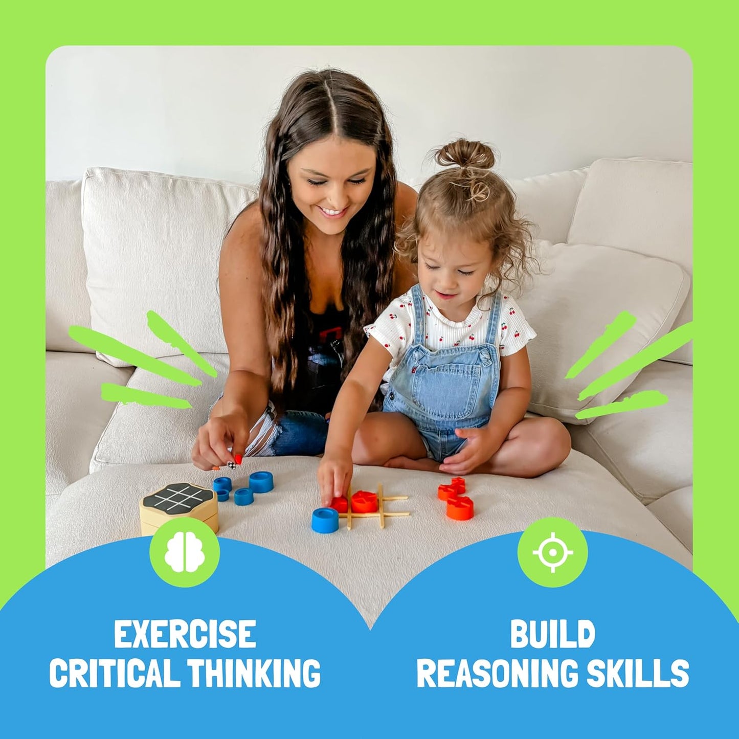 GiiKER Tic Tac Toe Bolt Game, Original 3-in-1 Handheld Puzzle Game, Portable Travel Games for Car Ride, Toys Gift Idea for Kids and Adults, Birthday Gifts for Boys Girls