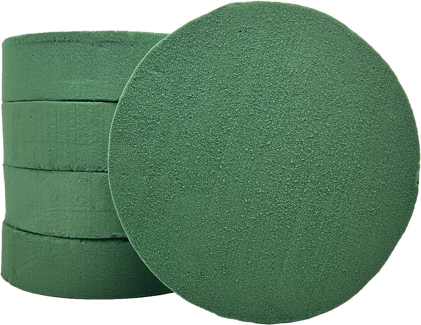 5 Pcs Floral Foam, Dry Wet Floral Foam Bricks Round for Artificial Flowers, 6.3 Inch