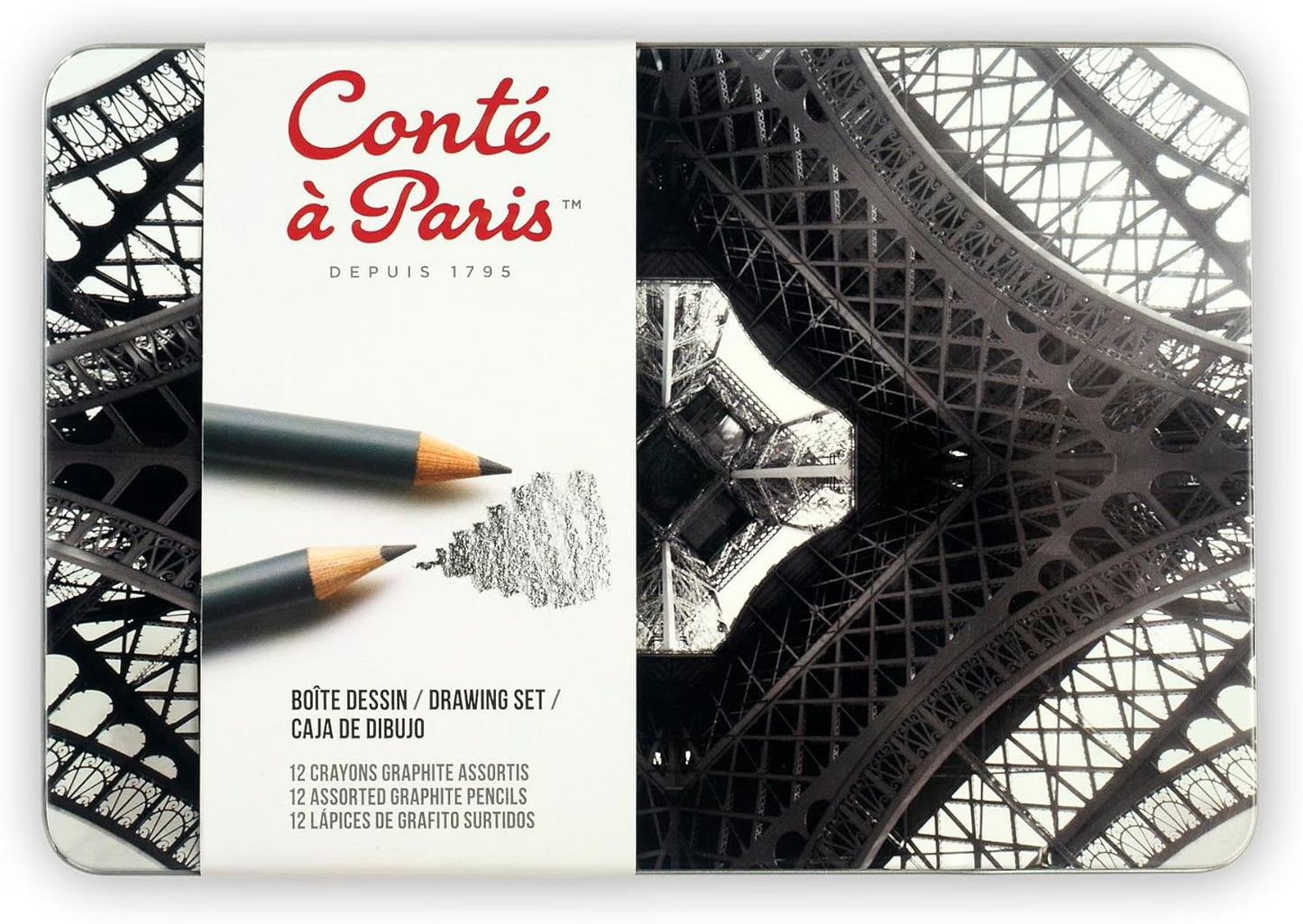 Conté à Paris 12 Count Assorted Graphite Pencil Drawing Set