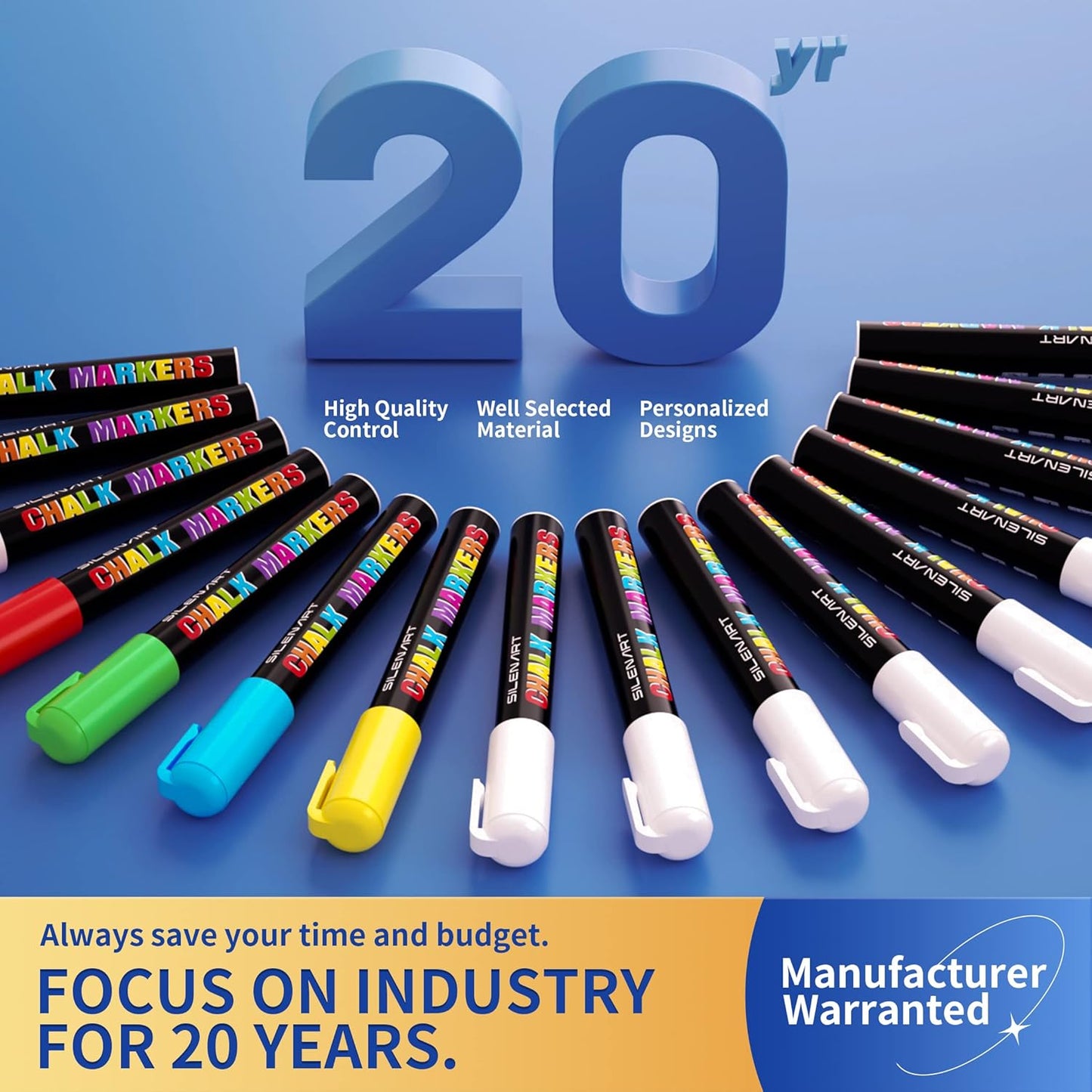 White Liquid Chalk Markers - Chalk Markers White - Dry Erase Markers Pen - for Chalkboard Signs, Windows, Blackboard, Glass