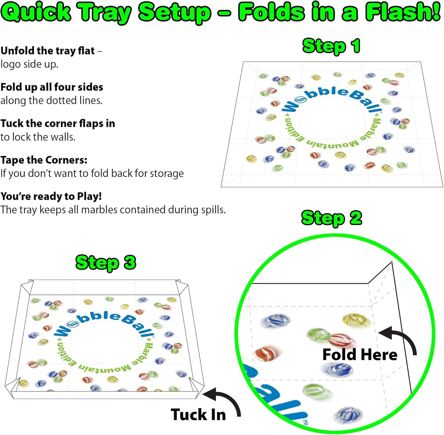 Funwares WobbleBall 3-Tier Marble Balance Game, 40 Marbles Included, Skill & Dexterity Games for Kids & Adults, Family Party Game for 1-4 Players, Ages 6+