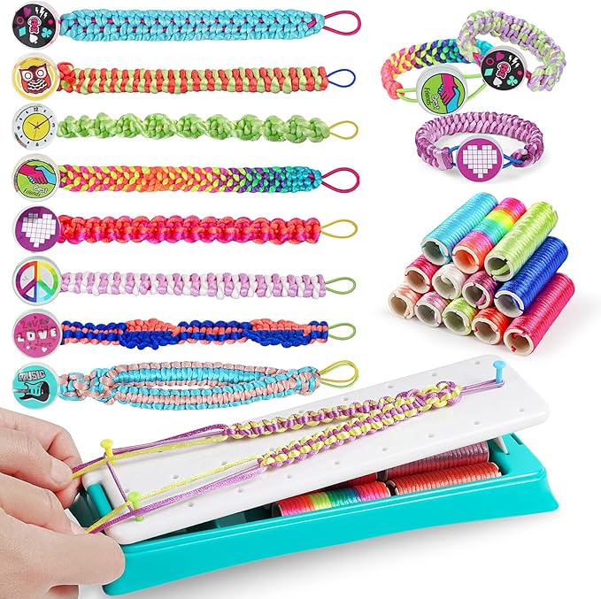 BEMITON Friendship Bracelet Making Kit, Arts and Crafts for Kids Ages 8-12, Best Birthday Gifts for Teen Girls, Travel Activity Set for Ages 6 7 8 9 10 11 12 Year Old Girls