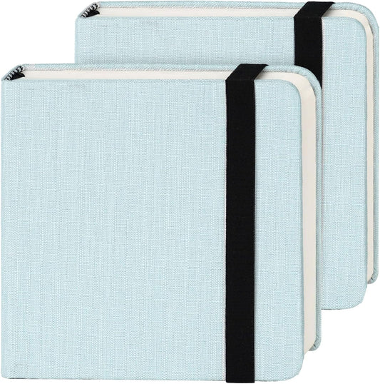 Funto Watercolor Journal, 4.7x4.7, 2 Pack, 24 Sheets Each, 100% Cotton Hot Press, 300gsm/140lb, Art Supplies for Mixed Media