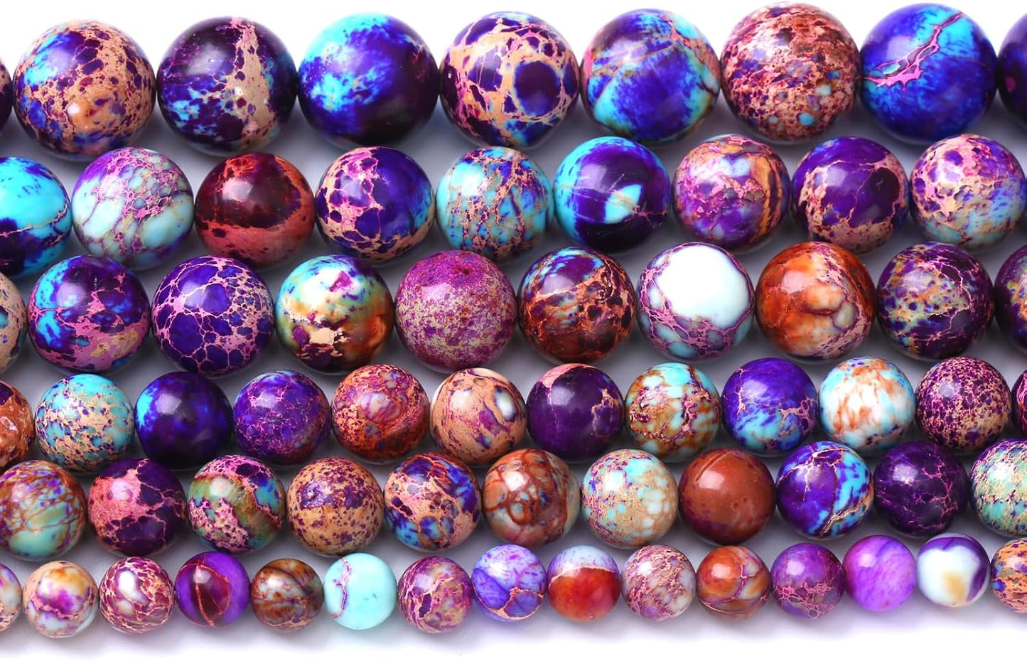 91PCS 4mm Natural Galaxy Sea Sediment Jasper Beads Gemstone Round Loose Spacer Stone Beads for Jewelry Making DIY Bracelet Necklace 15 Inch,Energy Stone Healing Power