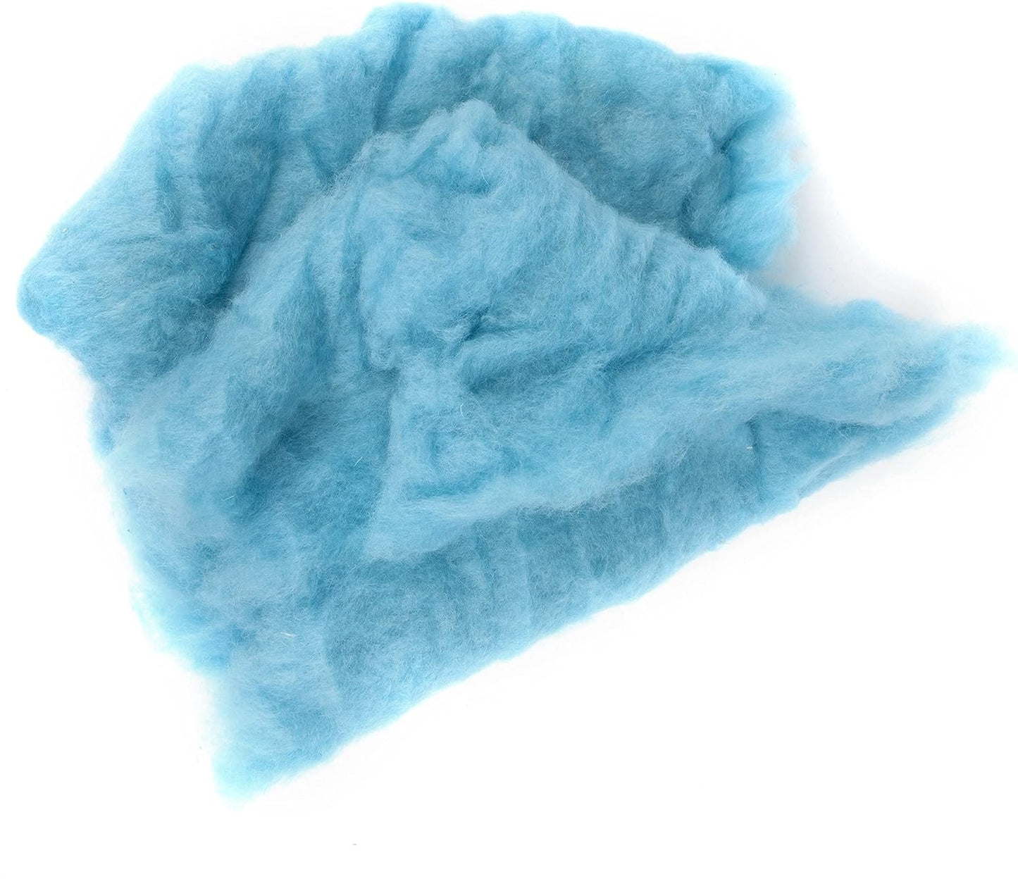 Desert Breeze Distributing Maori Wool Carded Batting, 100% Natural New Zealand Wool Made by DHG in Italy for Needle Felting, 3.5 OZ, 27 Micron, Color Water Blue