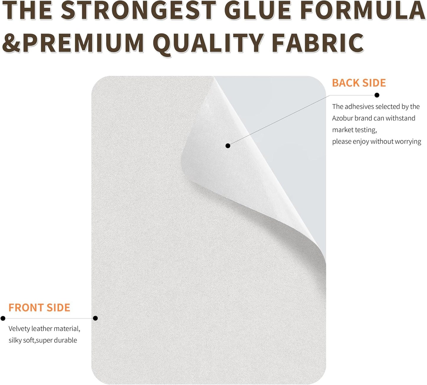 Azobur Sofa Repair Patch, 6 Piece Microfiber Patches, Self Adhesive Fabric Patch, Luxurious Look, Quick Fix Sofa (Light Grey)