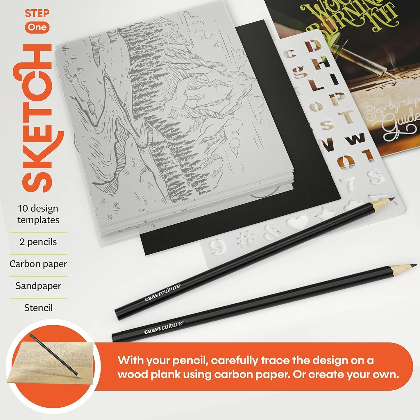 Craft Culture Beginners Wood Burning Kit for Kids and Teenage Boys & Girls Gifts for Boy or Girl Craft Projects Birthday Gift Idea for Older Children Teen Woodburning DIY Hobby Kits Art Activities