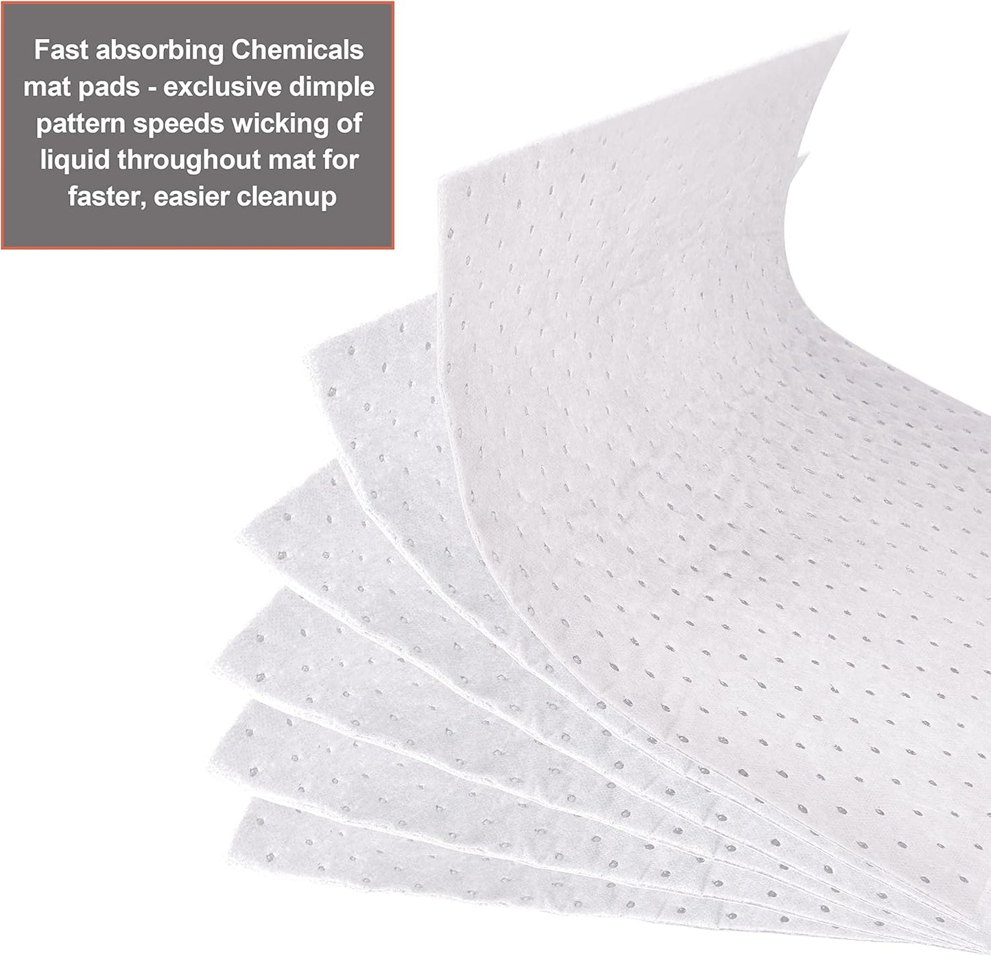 A A IN Oil-Only Absorbent Mat Pads, 100 Pack Oil Spill Pads, 20" x 15" White Absorbent Pads for Spill Control