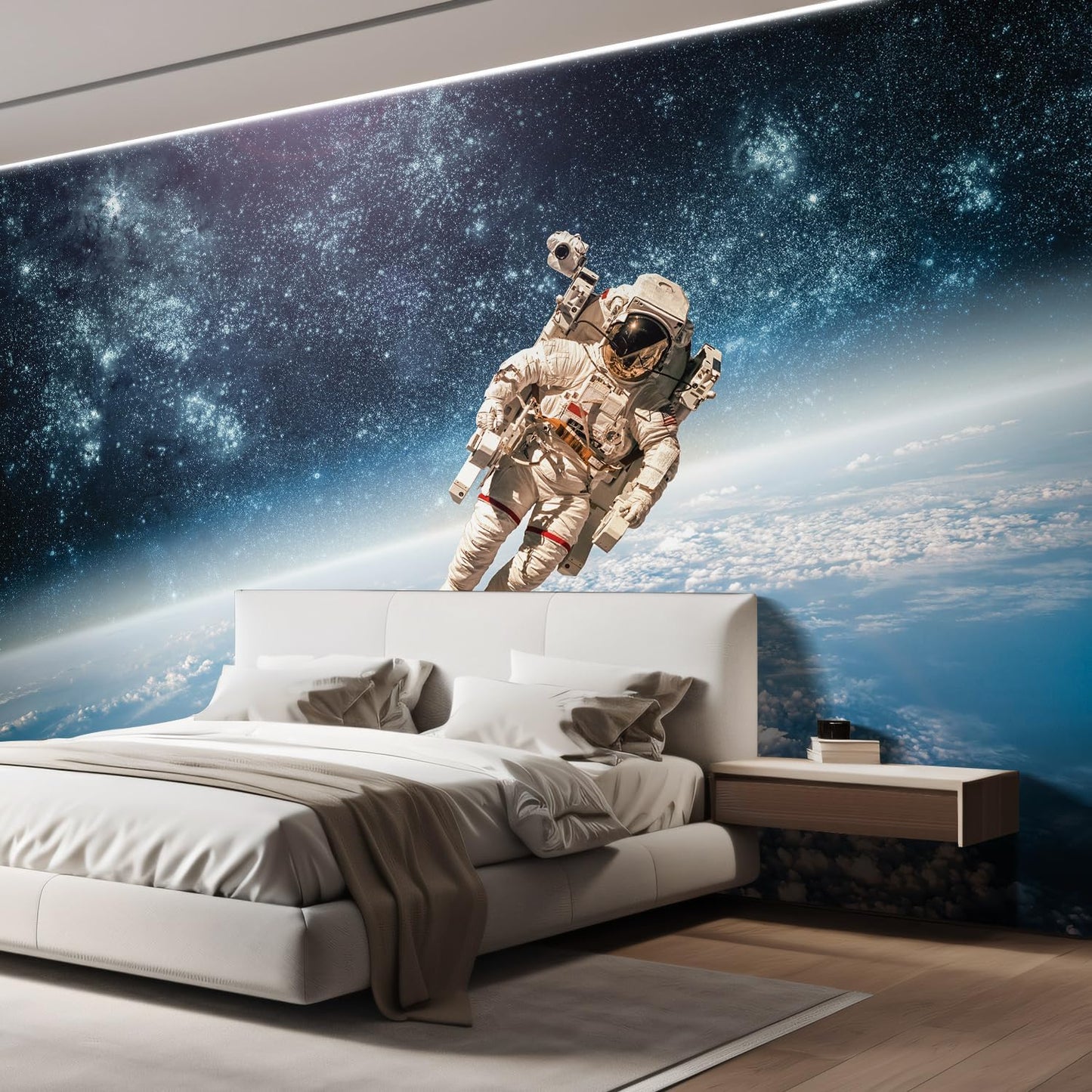 wall26 an Astronaut Floating About Planet EarthWall Mural, Removable Sticker, Home Decor - 132x144 inches