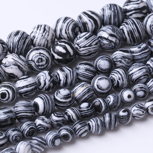 90PCS 4MM Black Malachite Beads Natural Gemstone Round Stone Beads for Jewelry Making DIY Energy Stone Healing Power Bracelet 15"