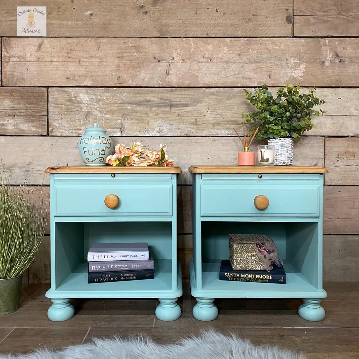 Dixie Belle Paint Company Chalk Finish Furniture Paint - Sea Glass (4oz) - Matte Pastel Blue/Green Chic Chalk Mineral DIY Furniture Paint