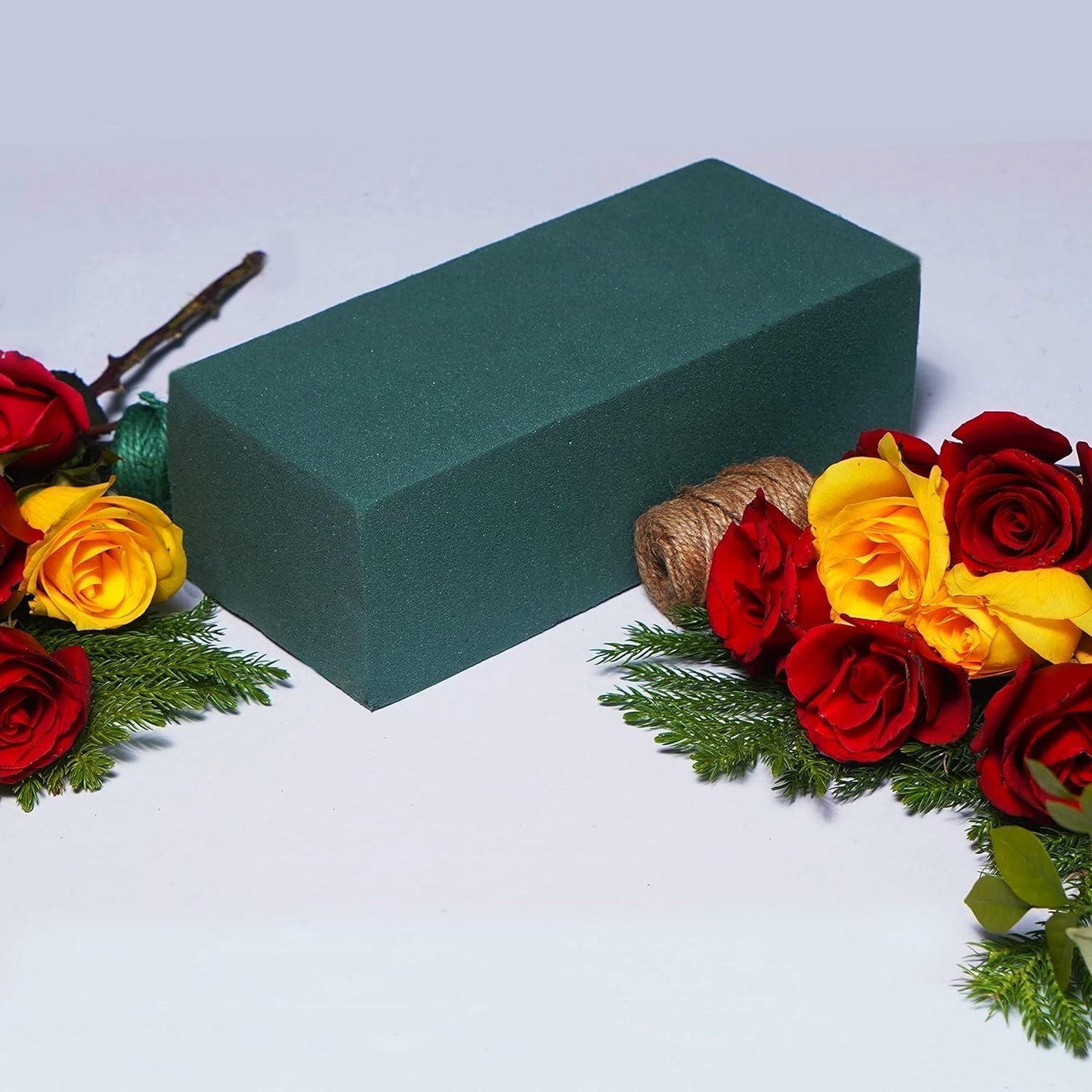 Pack of 8, Dry and Wet Floral Foam Blocks for Fresh and Artificial Flowers, Each (7.8” L x 3.5” W x 2.4” H), for Wedding, Birthdays, Home, Office and Garden Decorations