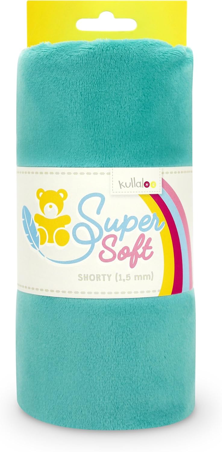 kullaloo Plush Fabric | Solid Teal Minky Fabric for Sewing | Super Soft Cuddle Material | 39.5x29.5 | Plushies, Baby Blankets, Pillows, Dog Beds, Cat Beds, Beanies, Baby Accessories, Apparel & More