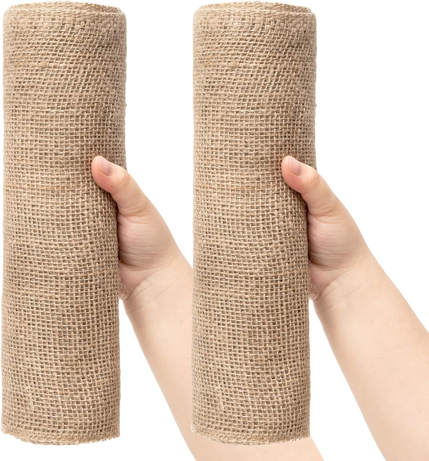 12 Inch Natural Burlap Fabric Roll - 10 Yards Jute Fabric Ribbon for DIY Gift Wrapping Craft Projects, Wedding & Christmas Home Decoration (30 cm, 12 in)