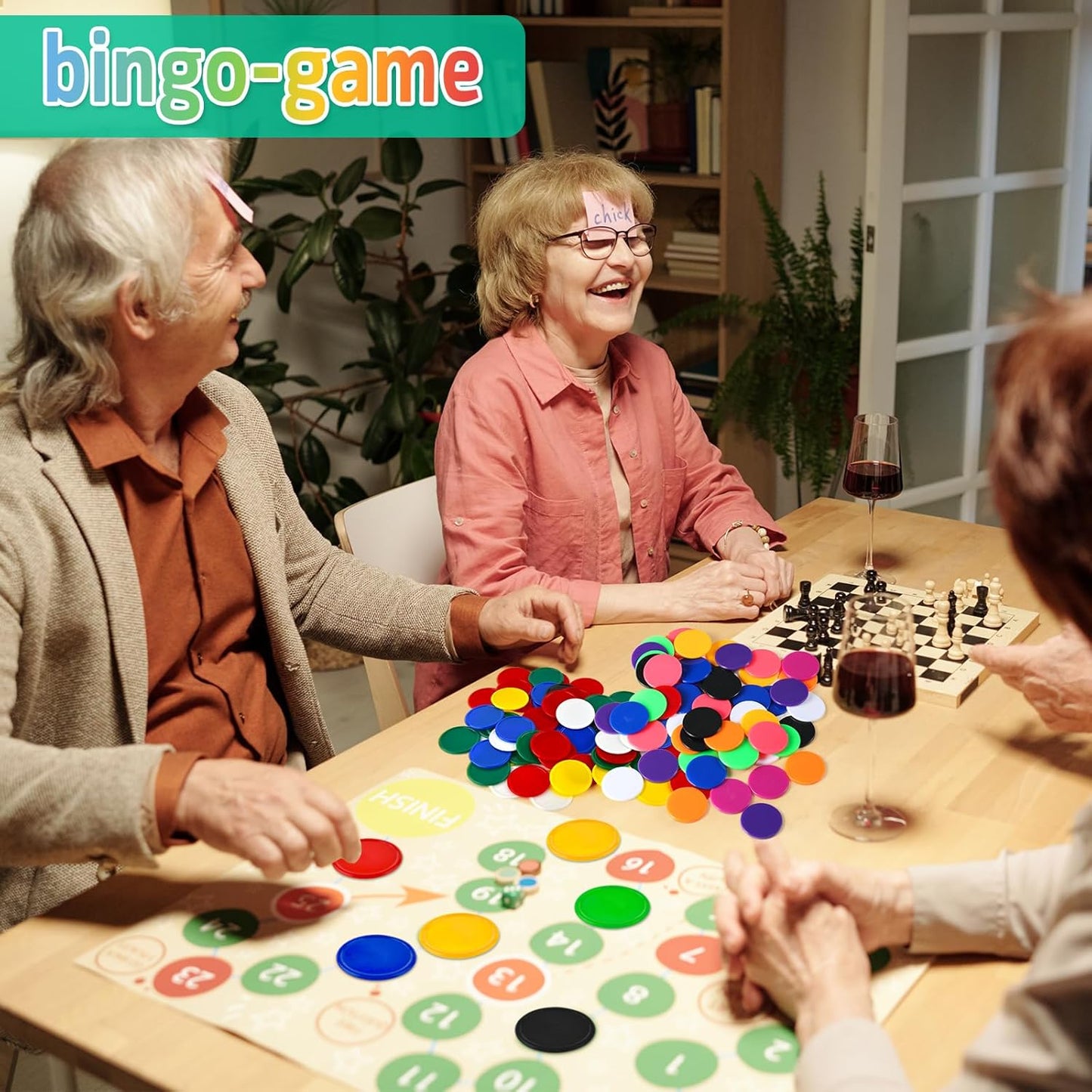 Coopay 1200 Pcs 1.5 Inch Learning Counters Disks Plastic Poker Chips, Bingo Chips 10 Colors Counting Discs Markers for Math Practice, Poker Card Game Tokens, Teaching Rewards, 38 mm