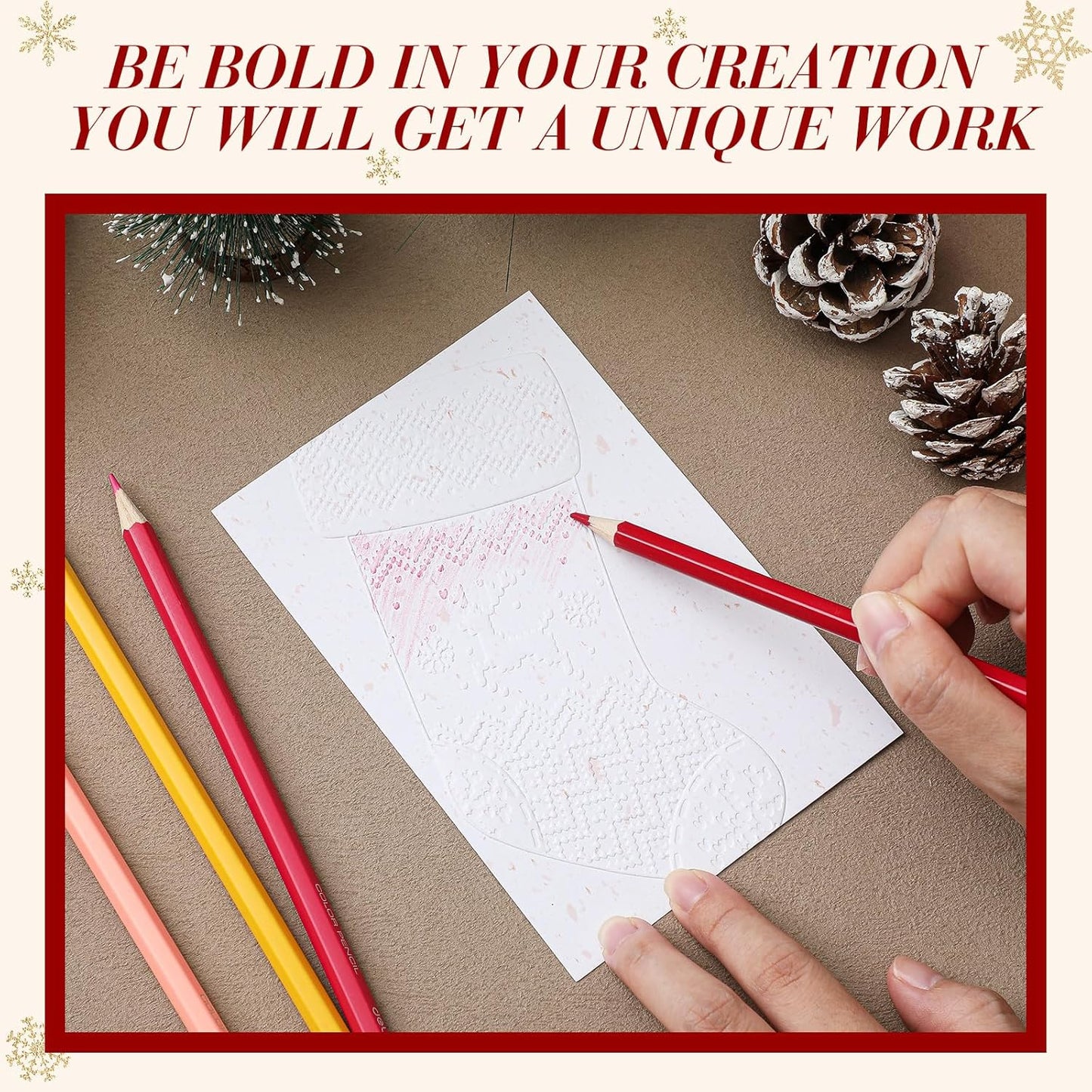 Geiserailie 8 Pcs Embossing Folders Embossing Machine Template Paper Card Folders for Christmas Card Making DIY Flower Scrapbook Photo Album Craft Decoration 5.9 x 4.1 Inch (Christmas Style)