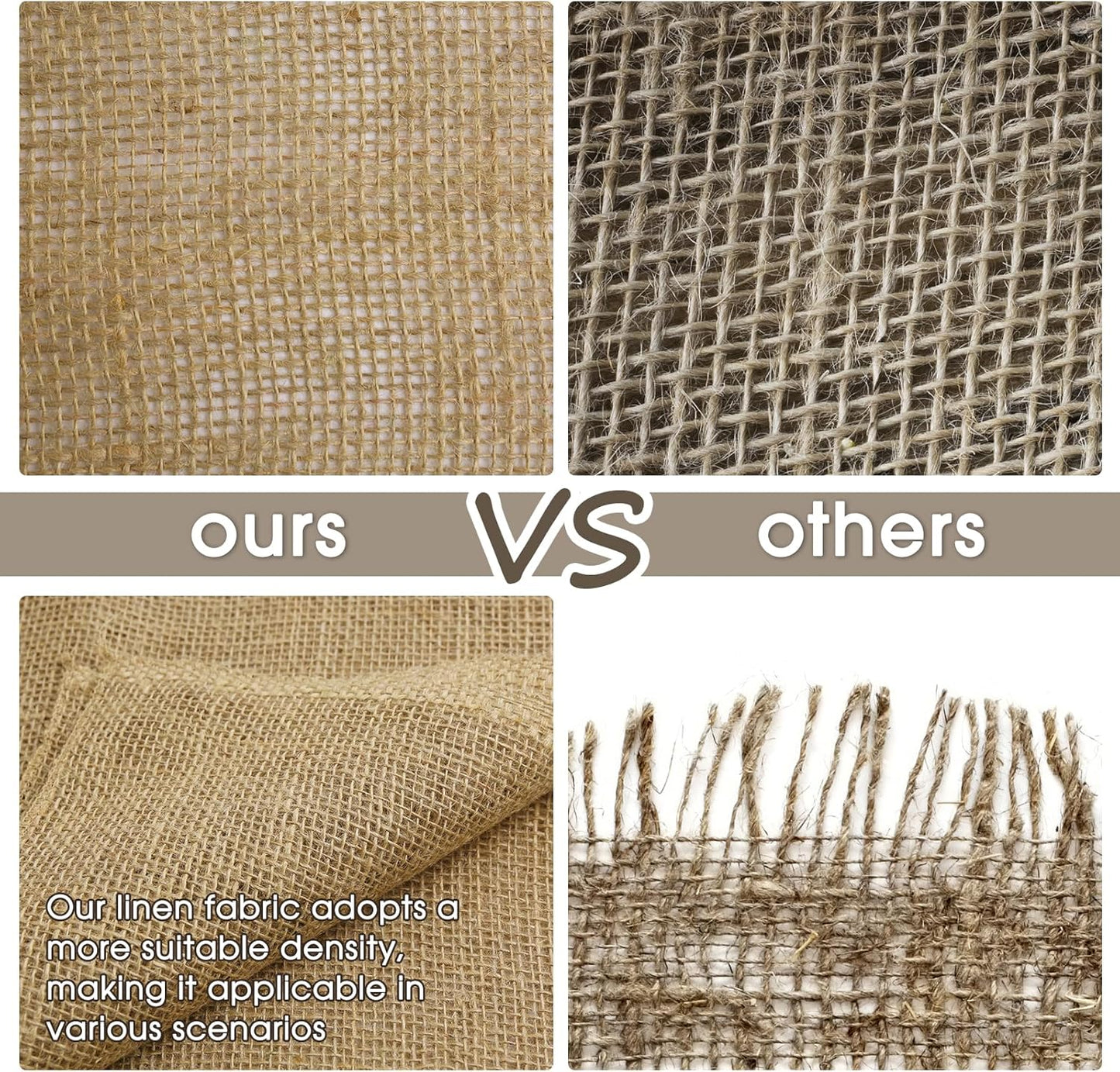 Burlap Fabric - Garden Burlap Fabric Roll Natural Jute Outdoor Fabric Burlap Weed Barrier Trees Trunk Wrap for Crafts Farmhouse Gardening Table Decor for Crafts (19.7" x 30 Feet)