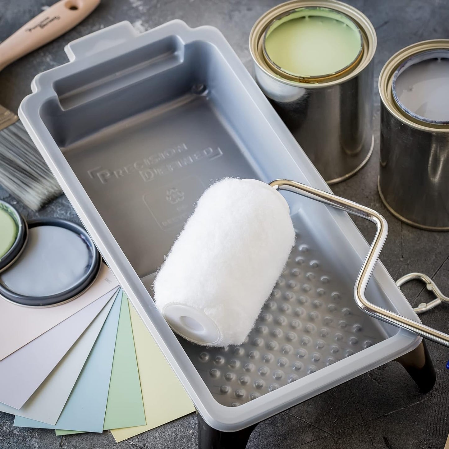 Precision Defined Paint Trays, Paint Roller Trays Liner, Plastic Paint Pan for Roller Brushes, Painting Tray for Painting with Deep Paint Pocket (Paint Tray Liner (10-Pack), 4-inch)