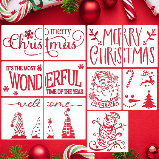 Christmas Stencils for Door Mats 23.6” Christmas Doormat Stencils for Crafts Reusable Holiday Stencil for Doormats Wood Fabrics Decor