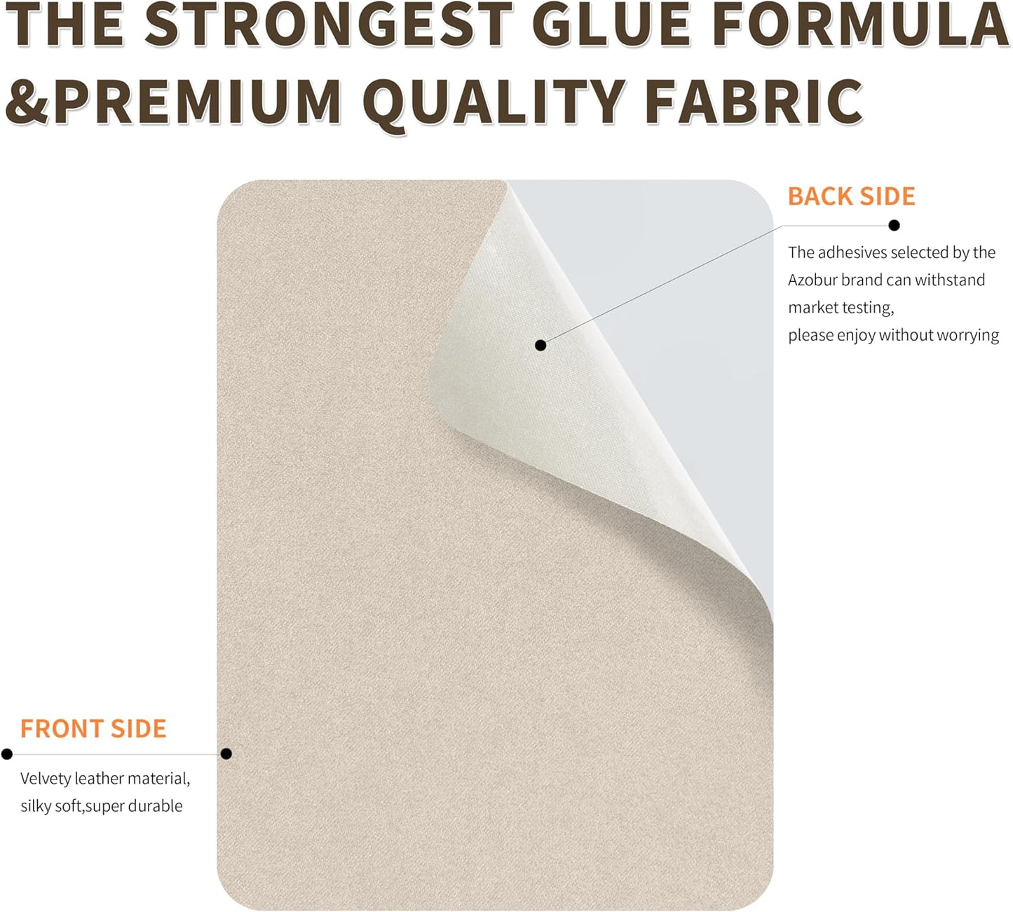 Azobur Sofa Repair Patch, 6 Piece Microfiber Patches, Self Adhesive Fabric Patch Repair, Luxurious Look, Quick Fix Sofa (Beige)