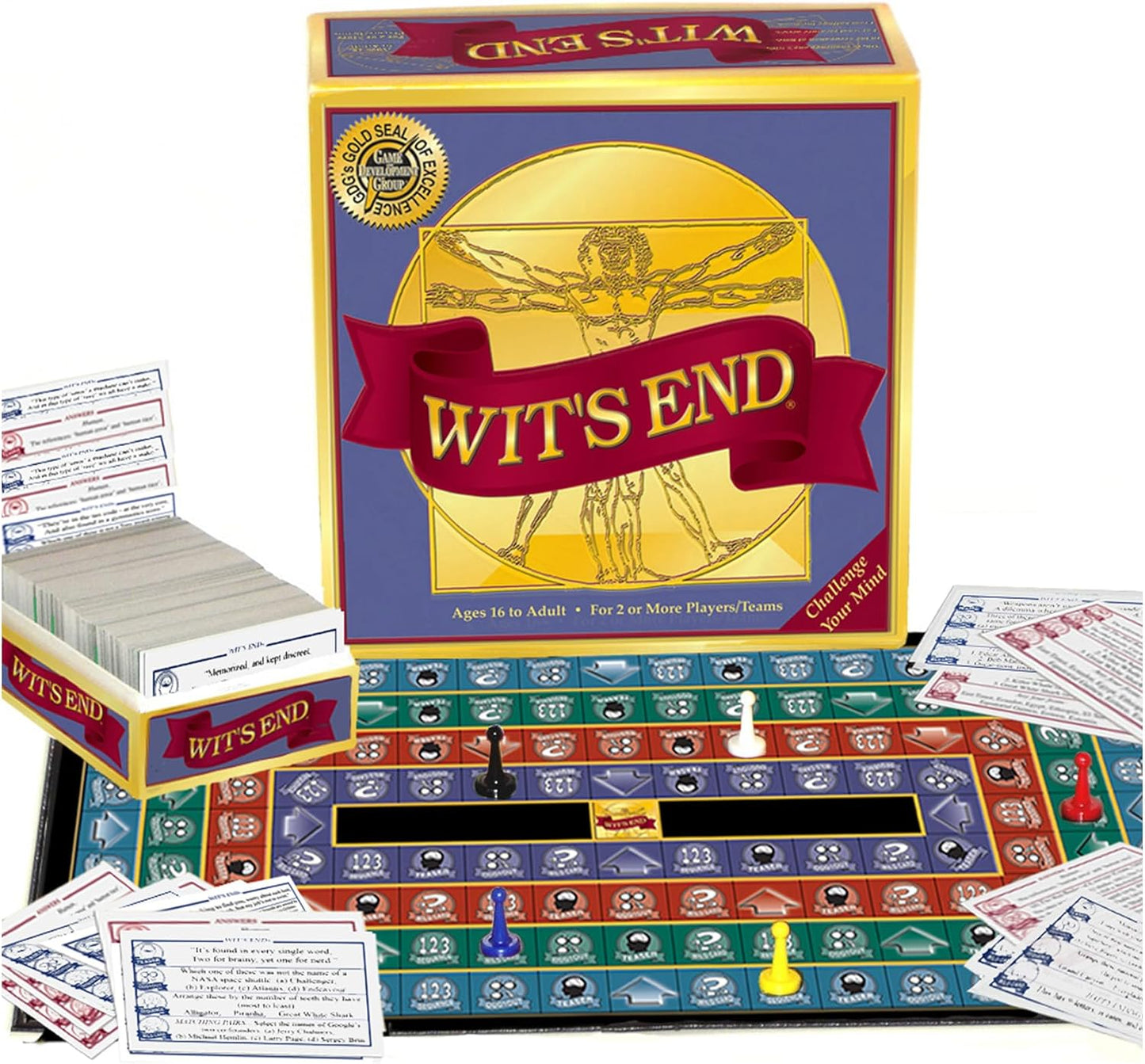 Wit's End — A Smart, Mind-Bending Trivia & Brain Teaser Game That Will Challenge Your Wits & Knowledge — Adult & Family Night Fun