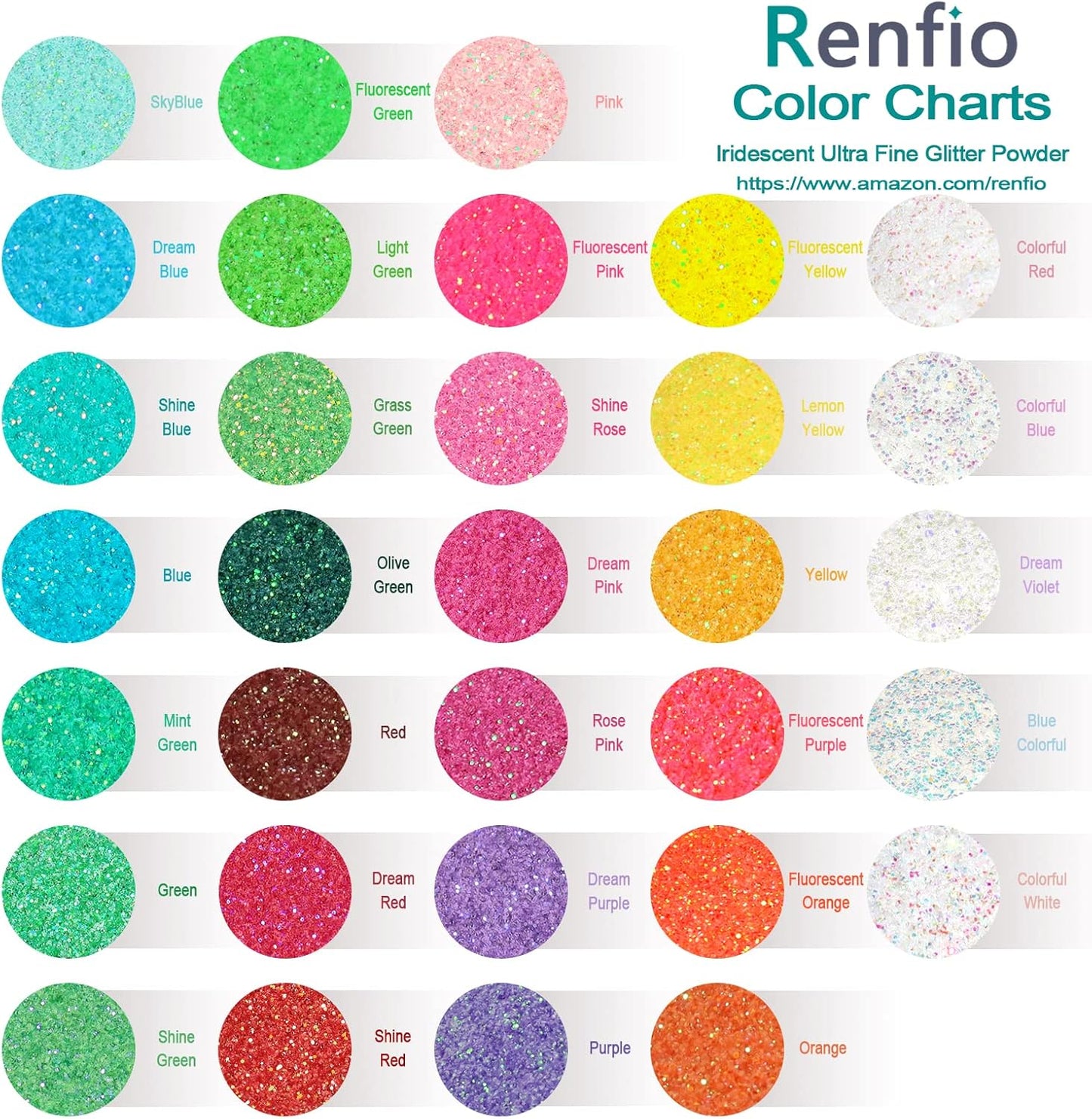 Renfio Iridescent Ultra Fine Glitter Powder Resin Supplies Glitters 1.94 Oz (55g) PET Flake Crafts Sequins 1/128" 0.008" 0.2mm Epoxy Chips Flakes for Tumblers Slime Painting - Lemon Yellow