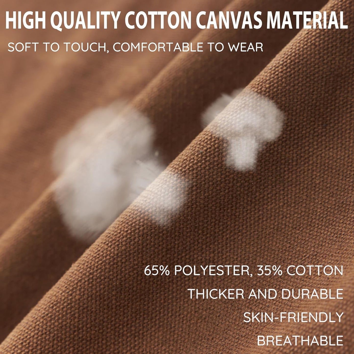 Canvas Aprons, Kitchen Chef Aprons, Work Aprons for Men Women, Adjustable Strap Aprons with 3 Pockets