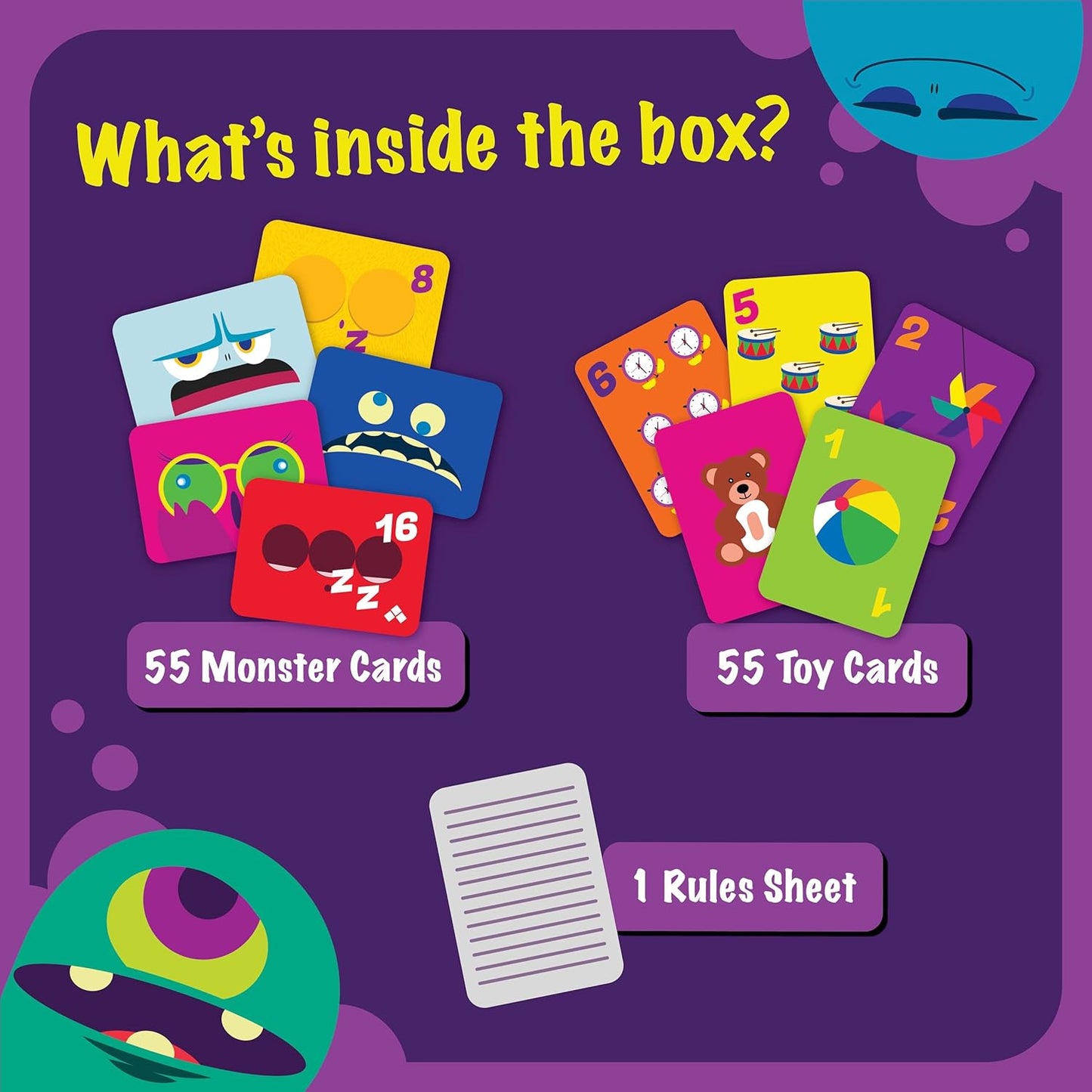 Halloween Card Game - Sleeping Monsters, Sneakiest Strategy & Suspense Game for Kids, Teens & Adults, Fun for Family Game Night, Educational for Ages 5 & Up, 2-5 Players
