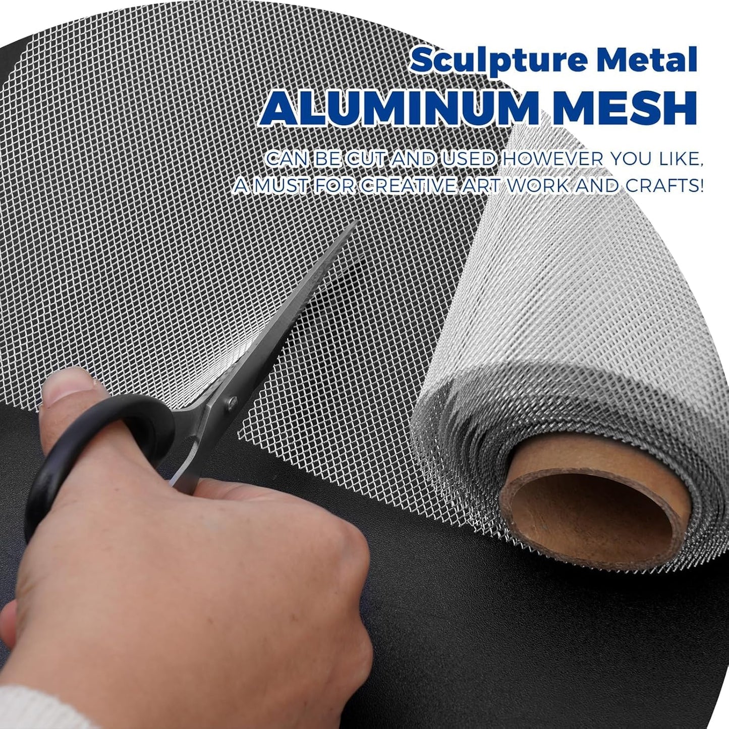 Aluminum Wire Mesh for Arts and Craft Sculpting Mesh Roll 24 Inch by 10 Foot for Sculpture Projects Craft Wire Mesh for Crafts (Silver, 24inch x 10foot)