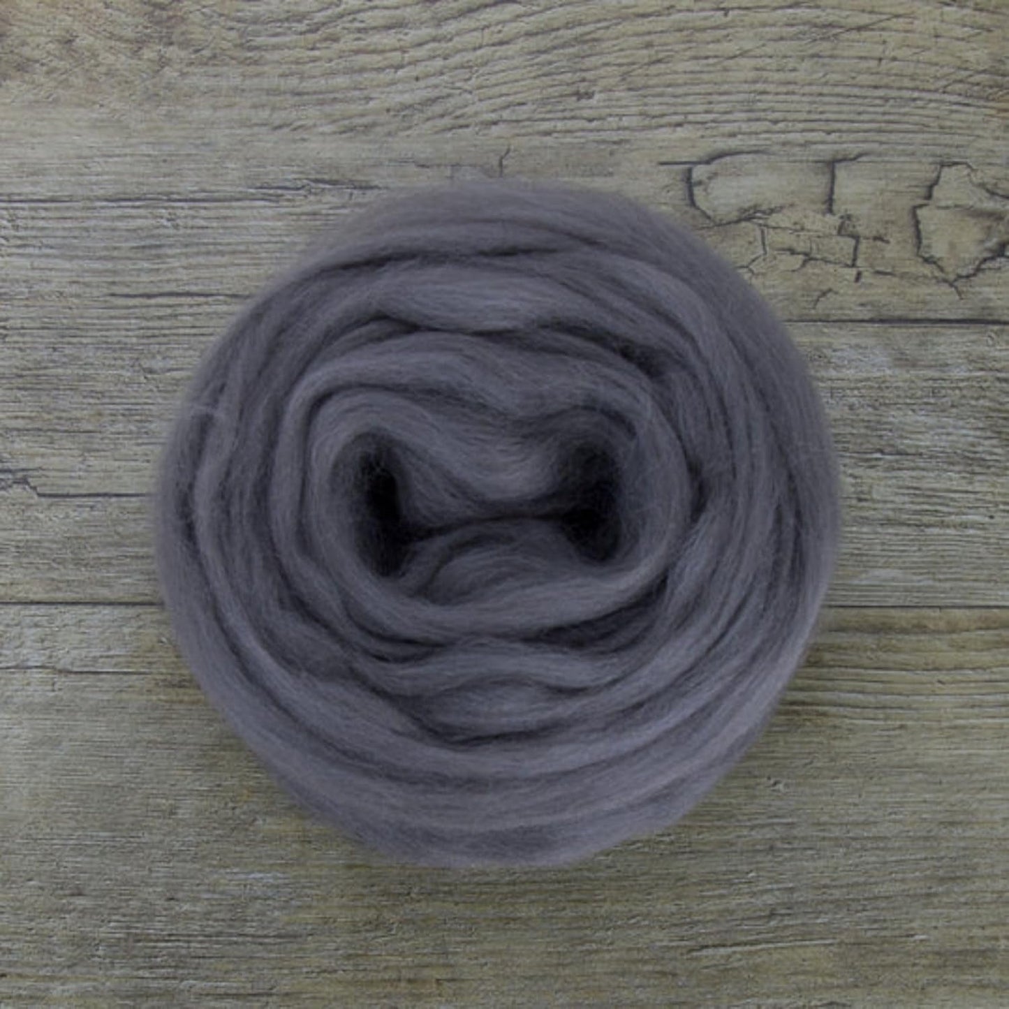 Revolution Fibers Dyed Corriedale Wool | 8 Ounces of Premium Combed Wool Top | 26 Micron, 100% Pure Corriedale Wool Roving, Ethically Sourced (Pewter Gray)