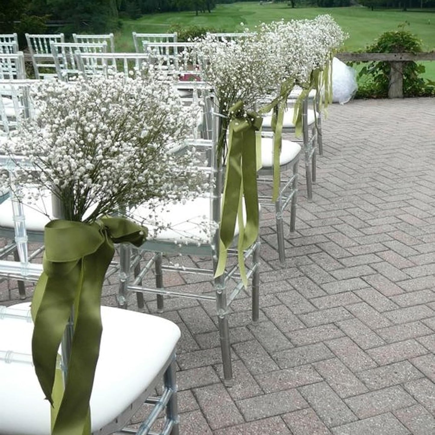 1/4" X 100 Yards Moss Satin Thin Ribbon Solid Color Double Faced Ribbons Perfect for Crafts Wedding Decor Bow Making Arts Sewing and More